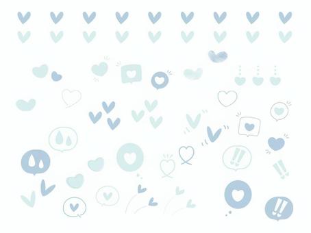 Illustration, coração, cor opaca, balão, 