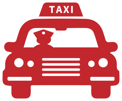 タクシーのアイコン 赤 タクシー,車,乗り物,ハイヤー,taxi,交通,正面,自動車,交通手段,観光のイラスト素材