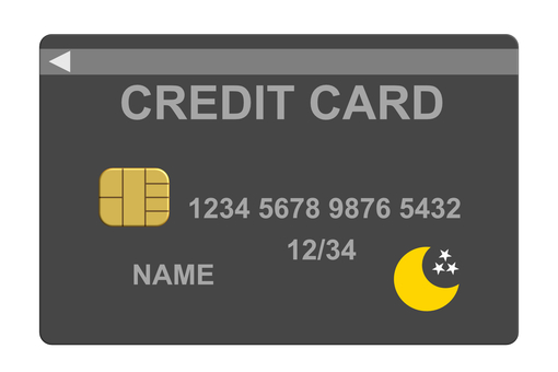 クレジットカード(ブラック) クレジット,カード,クレジットカード,キャッシングカード,キャッシング,ショッピングカード,決済,支払方法,支払,リボ払いのイラスト素材