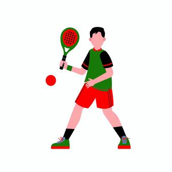 テニス 011 テニス,テニス選手,スポーツ,ラケット,ボール,男性,運動,スイング,試合,プレーヤーのイラスト素材