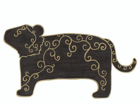 Black Tiger 1, JPG and PNG Black Tiger 1, yin, new year's card, years of age, JPG and PNG