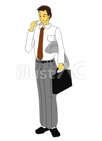 汗をかく男性会社員