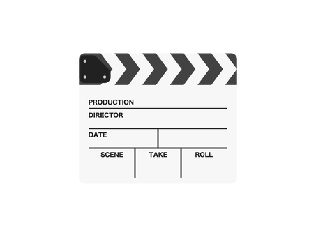 カチンコアイコン カチンコ,撮影,アイコン,映画,マーク,パーツ,シンボル,小道具,シンプル,フラットのイラスト素材