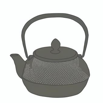 鉄瓶 鉄瓶,鉄器,ふた,茶道具,伝統工芸品,貧血予防,キッチン用品のイラスト素材