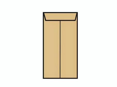 閉じた茶封筒のイラスト　裏面 生活,封筒,手紙,裏面,未開封,届け物のイラスト素材