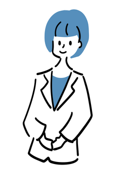 白衣を着た女性