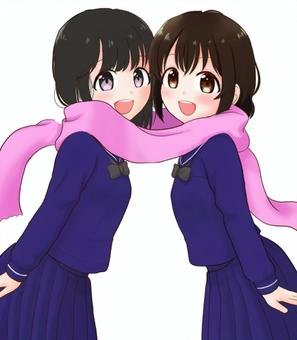 Good friend girl, JPG and PNG Good friend girl, people, woman high student, middle school girls, JPG and PNG