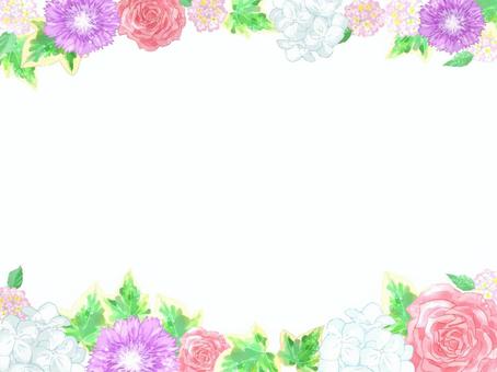Rose and hydrangea frame, JPG, PNG and AI Rose and hydrangea frame, , JPG, PNG and AI