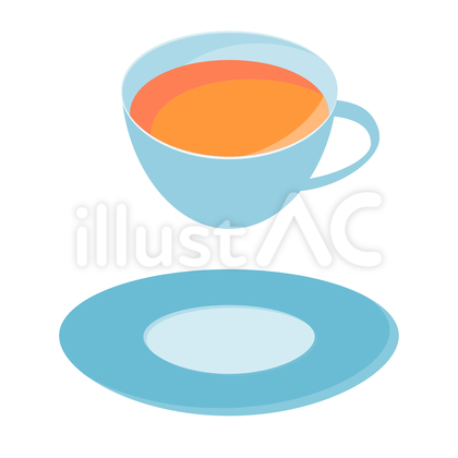 紅茶のシンプル素材イラスト