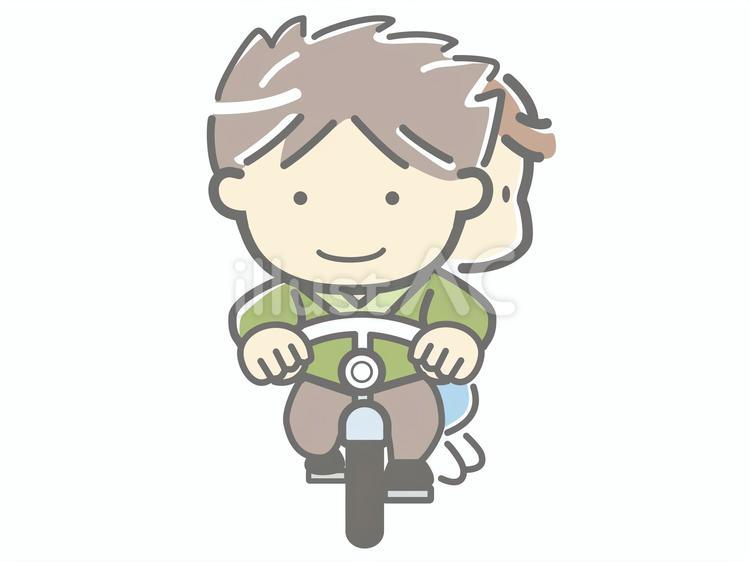 二人乗り自転車 少年,自転車,安全のイラスト素材