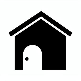 シンプルな家のシルエット素材 家,シルエット,オープンハウス,戸建て,一軒家,注文住宅,住宅,シンプル,ハウスメーカー,影絵のイラスト素材