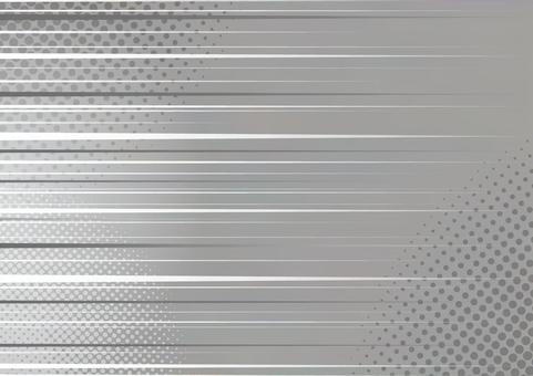 モノトーンのポップで水平な効果線