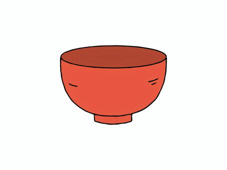 お椀の手書きイラスト お椀,食器,料理,調理,アイコン,シンプル,ベクター,和,和食,汁物のイラスト素材