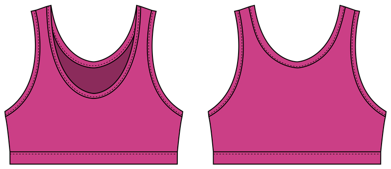 ブラトップ・スポーツブラ イラスト ブラトップ,ブラジャー,スポーツブラ,スポーツ,女性,アパレル,テンプレート,フィットネス,運動,カジュアルのイラスト素材