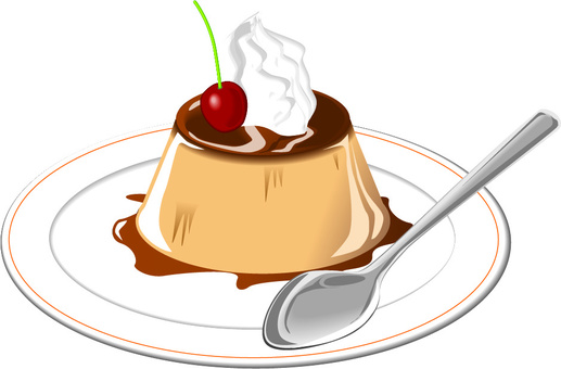 Illustration, pudding, sweets, dessert, JPG, PNG and AI