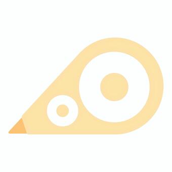 修正テープ（線なしオレンジ） 修正,テープ,のり,文房具,単品,貼る,素材,イラスト,消す,シンプルのイラスト素材