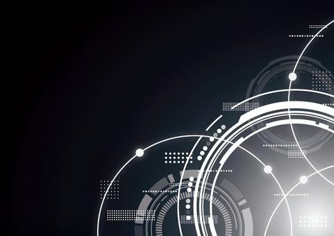 スタイリッシュなリングのデジタル背景素材 デジタル,サイバー,リング,テクノロジー,光,スタイリッシュ,背景のイラスト素材