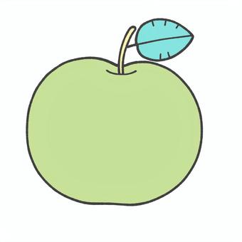 青りんごの手描きイラスト3