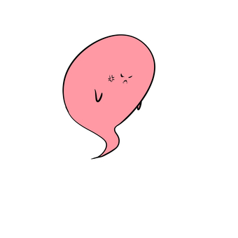 怒り顔のお化け