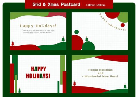 Illustration, grid, simple, postcard, 