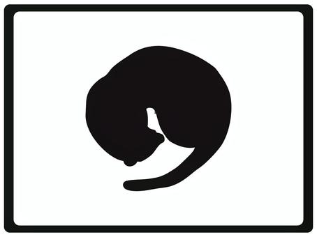 Illustration, ferret, silhouette, mignon, 