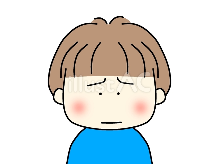 困り顔の人 困る,アップ,男性のイラスト素材