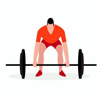 ウェイトリフティング 015 デッドリフト,バーベル,筋トレ,トレーニング,運動,フィットネス,ウェイトリフティング,男性,スポーツ,筋力アップのイラスト素材