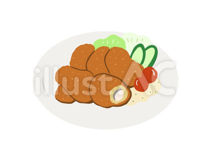 牡蠣フライ イラスト