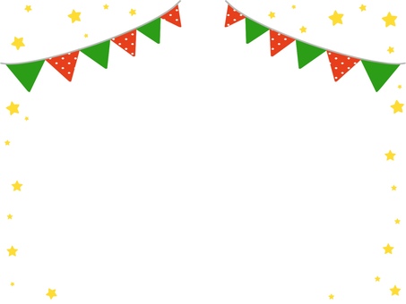 クリスマスのガーランドと星フレーム2