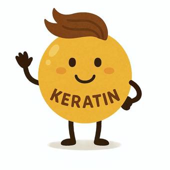 ケラチン ケラチン,髪,爪,たんぱく質,アミノ酸のイラスト素材