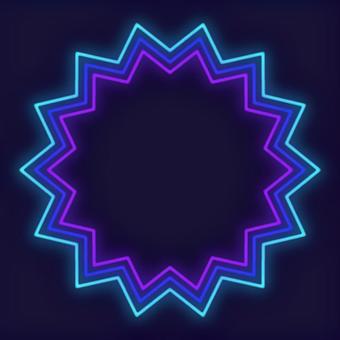 Illustration, neon, frame, jagged, 