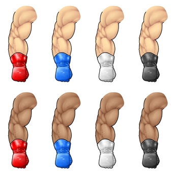 格闘家の腕 格闘家の腕 格闘家,格闘技,ボクシング,k-1,腕,筋肉,マッチョ,力こぶ,ムキムキ,グローブのイラスト素材