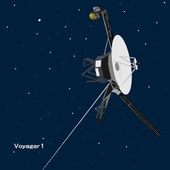 ボイジャー1号、宇宙探査機。 ボイジャー,宇宙探索,アメリカ,1977年,宇宙船のイラスト素材