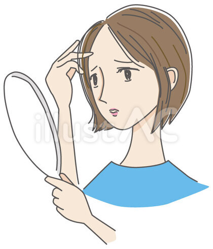 薄毛を気にする女性