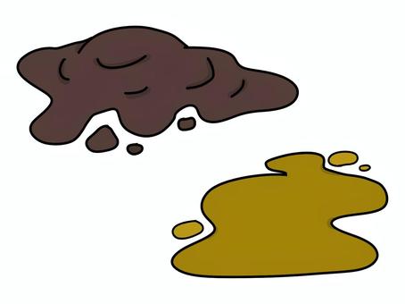 色々なうんち うんち,便,医療,健康,不健康,柔らかい,軟便,下痢のイラスト素材