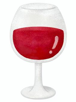 赤ワインが入ったワイングラス 赤ワイン,ワイン,ワイングラス,葡萄酒,お酒,アルコール,飲み物,飲料,ビストロ,イタリアンのイラスト素材