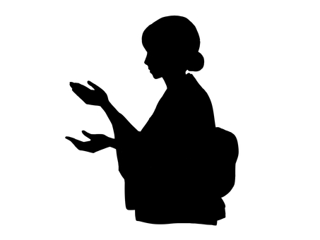 着物の女性2 女性,人物,着物,女将,和,日本,料亭,案内,説明,仲居のイラスト素材