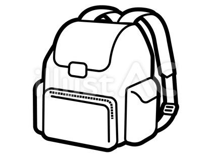 シンプルなリュックサックのイラスト