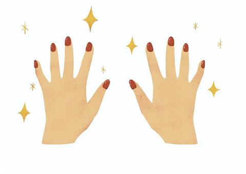 かわいいネイル ネイル,手,おしゃれ,身だしなみ,爪,キラキラ,可愛い,ジェルネイル,ファッションのイラスト素材