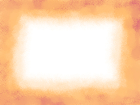 水彩風フレーム フレーム,オレンジ,暖色,ふわふわ,コピースペース,イメージ,シンプル,滲み,水彩,ペイントのイラスト素材