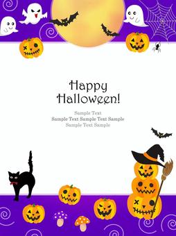 ハロウィンのフレーム、背景66 ハロウィン,ジャックオランタン,フレーム,背景,水彩,手描き,かぼちゃ,おばけ,コウモリ,黒猫のイラスト素材
