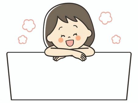 入浴中の女の子 お風呂,風呂,入浴,湯船,浸かる,リラックス,女の子,子供,女子,女児のイラスト素材