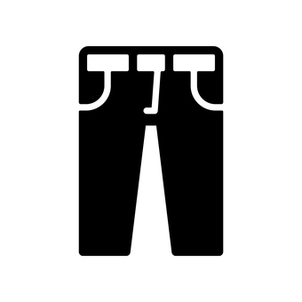 ズボンのシルエットアイコン