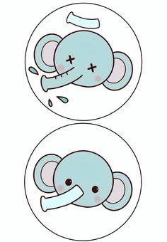 コンコンクシャン ぞう ぞう,マスク,風邪,くしゃみ,鼻水のイラスト素材