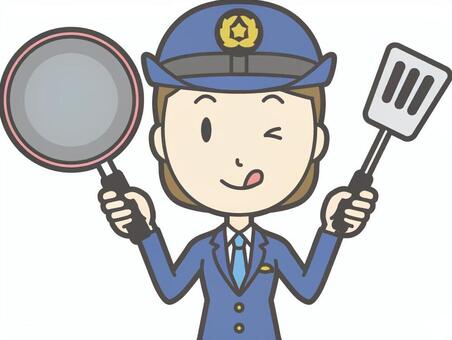 Illustration, female, policemen, people, JPG, PNG and AI