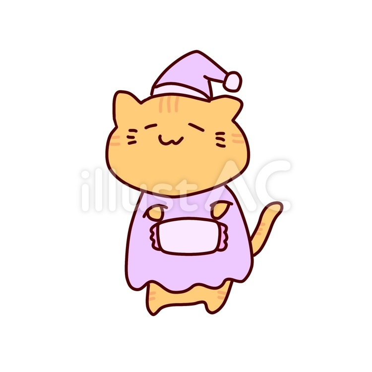 ねこ（おやすみ） ねこ,おやすみ,夜のイラスト素材