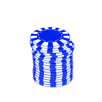 カジノチップ　タワー　青 カジノチップ,ギャンブル,カラフル,ポーカーチップ,おもちゃ,ゲーム,カジノグッズ,ボードゲーム,テーブルゲーム,カジノクラブのイラスト素材