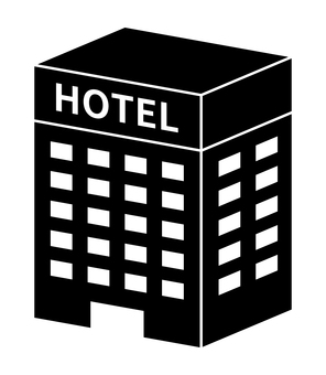 ホテル ホテル,建物,宿泊,アイコン,施設,ビル,建築,立体,シルエット,黒のイラスト素材