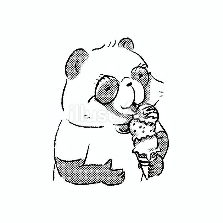 ご褒美アイスクリームです アイスクリーム,アイス,たぬきのイラスト素材