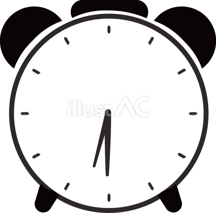 目覚まし時計　 目覚まし時計,針,時間のイラスト素材